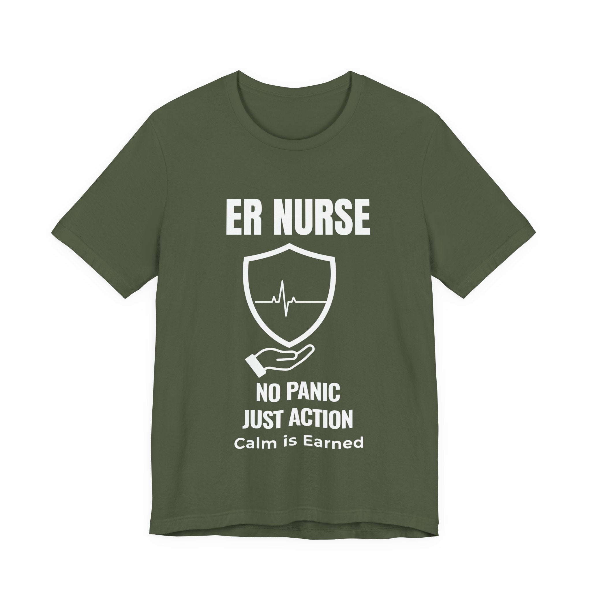 ER Nurse No Panic Just Action Shirt – Calm Is Earned Emergency Room Nurse T-Shirt
