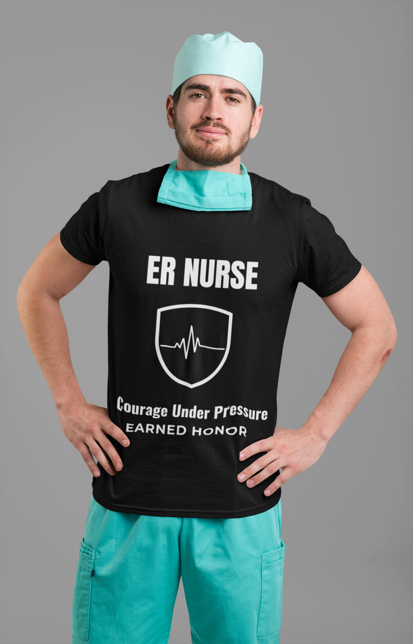 ER Nurse Courage Under Pressure Shirt – Earned Honor Emergency Room Nurse T-Shirt