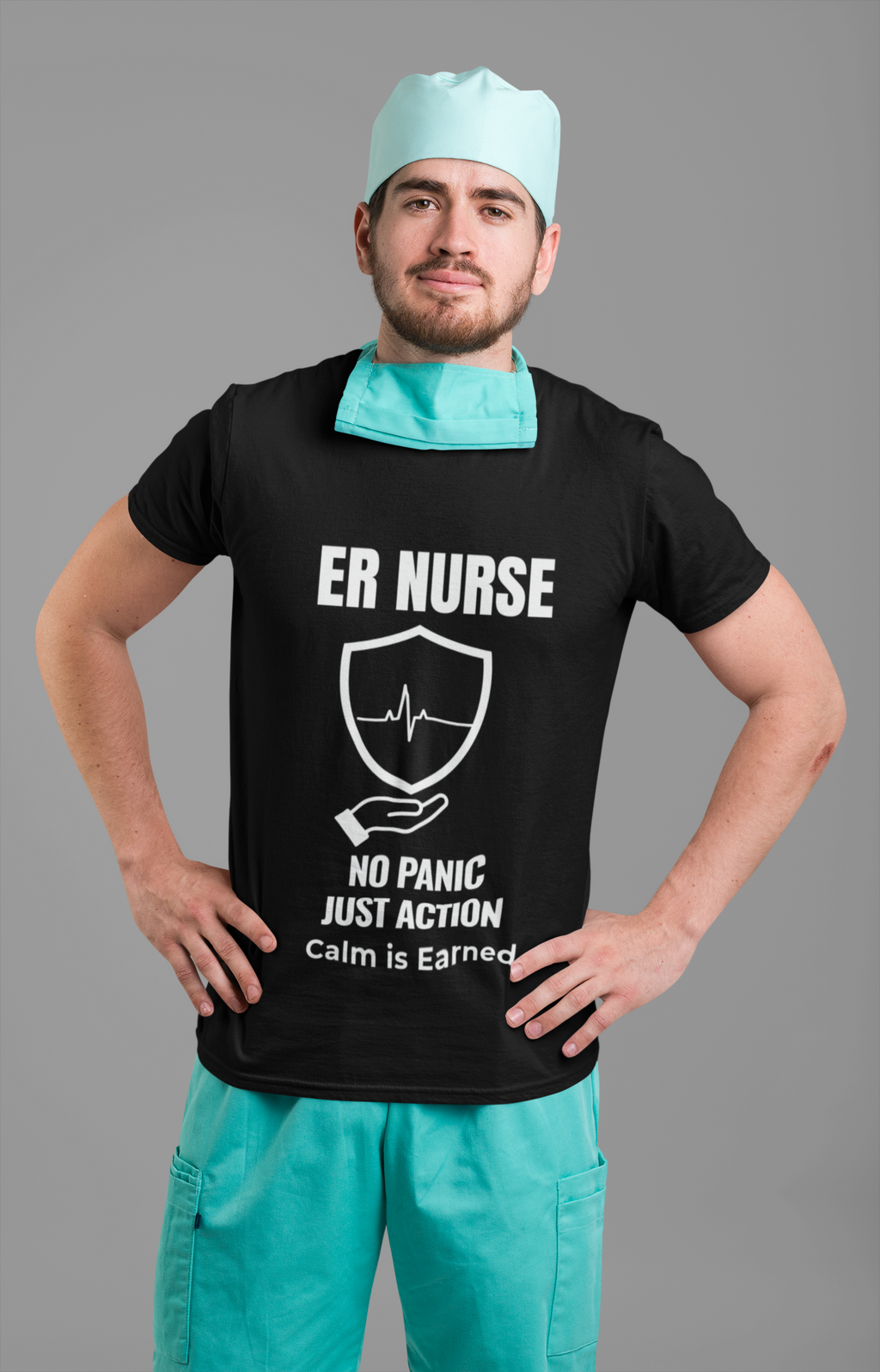 ER Nurse No Panic Just Action Shirt – Calm Is Earned Emergency Room Nurse T-Shirt