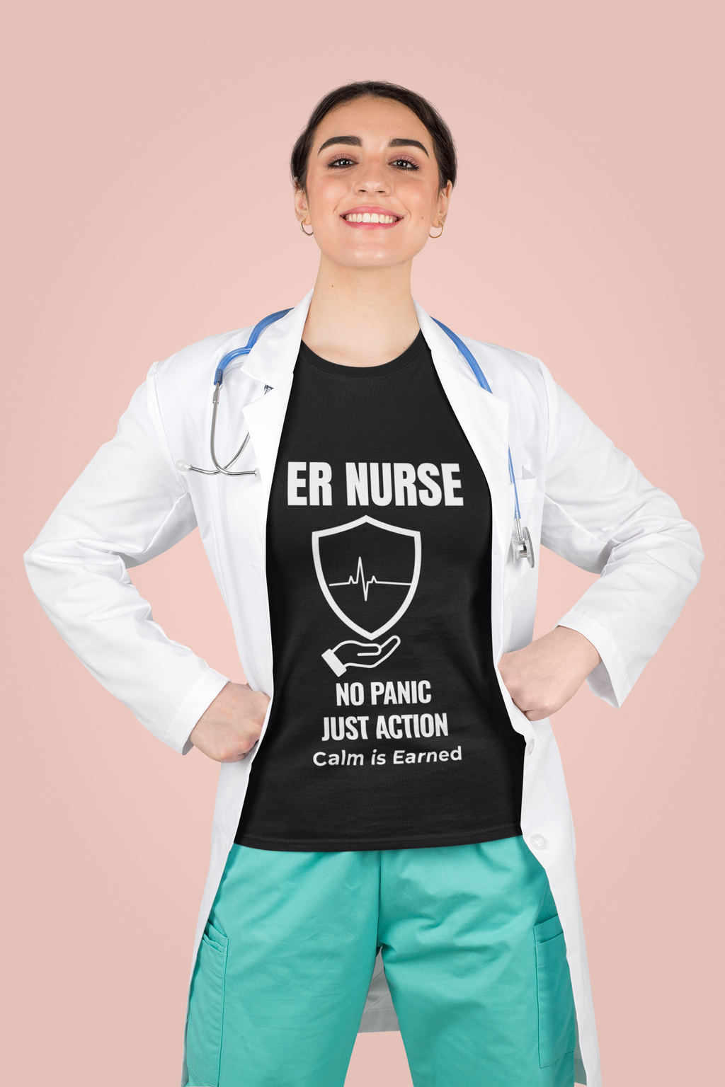 ER Nurse No Panic Just Action Shirt – Calm Is Earned Emergency Room Nurse T-Shirt