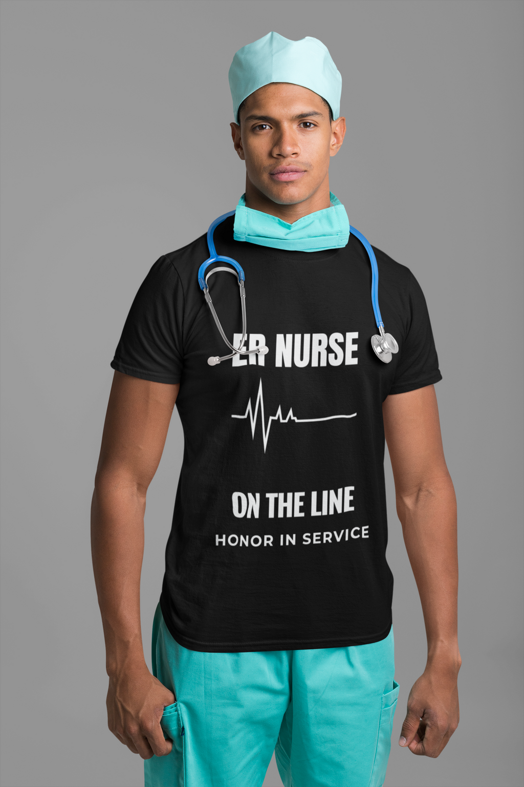ER Nurse On The Line Shirt – Honor In Service Emergency Room Nurse T-Shirt