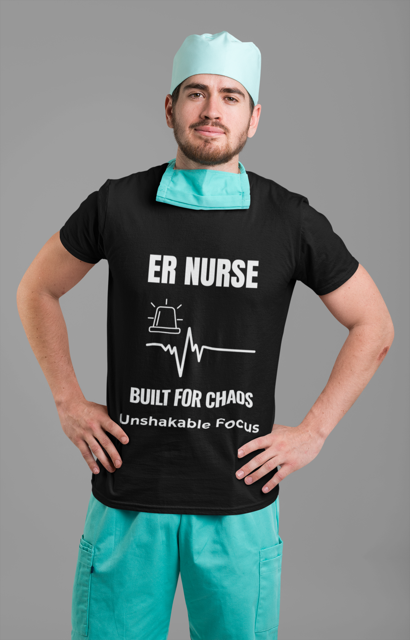 ER Nurse Built For Chaos Shirt – Unshakable Focus Emergency Room Nurse T-Shirt