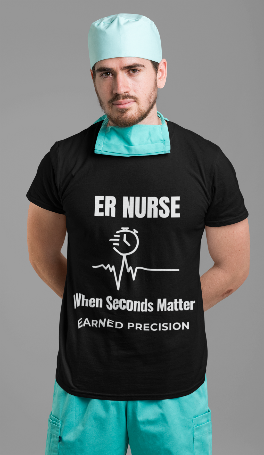 ER Nurse When Seconds Matter Shirt – Earned Precision Emergency Room Nurse T-Shirt