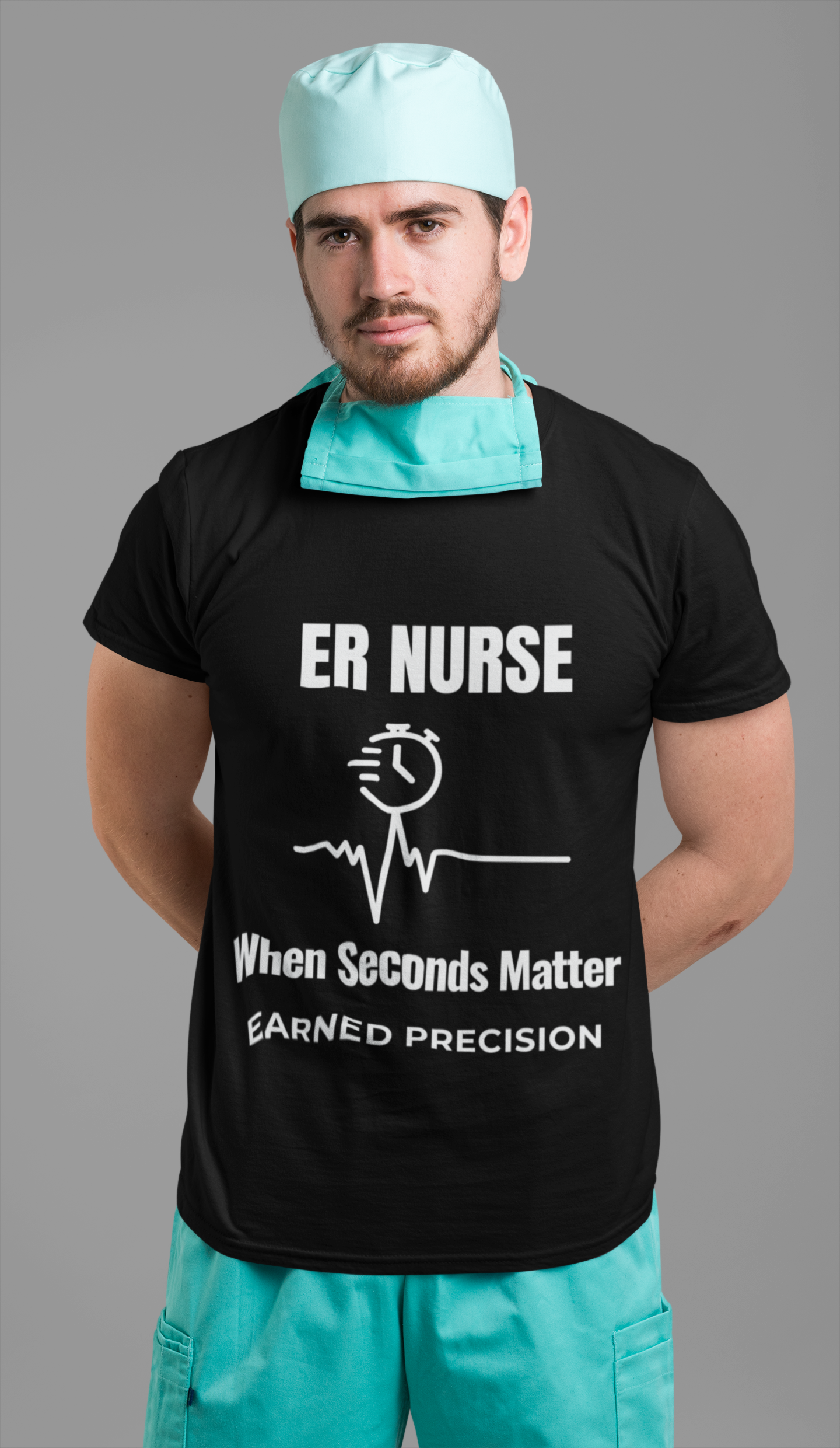 ER Nurse When Seconds Matter Shirt – Earned Precision Emergency Room Nurse T-Shirt