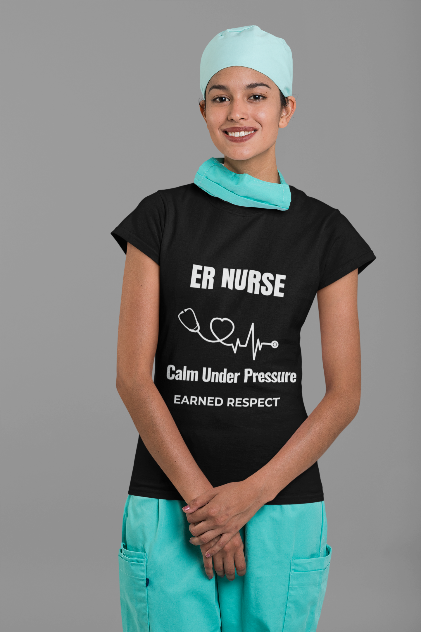 ER Nurse Calm Under Pressure Shirt – Earned Respect Emergency Room Nurse T-Shirt