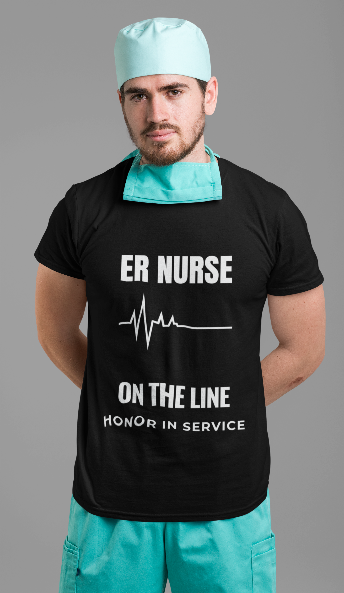 ER Nurse On The Line Shirt – Honor In Service Emergency Room Nurse T-Shirt