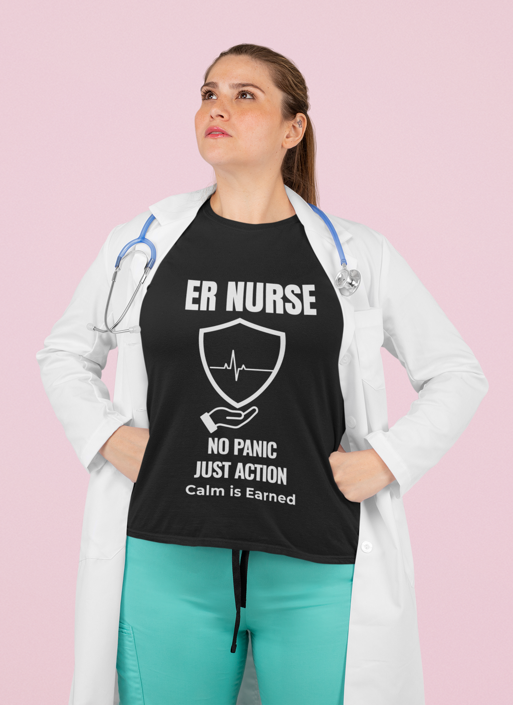 ER Nurse No Panic Just Action Shirt – Calm Is Earned Emergency Room Nurse T-Shirt