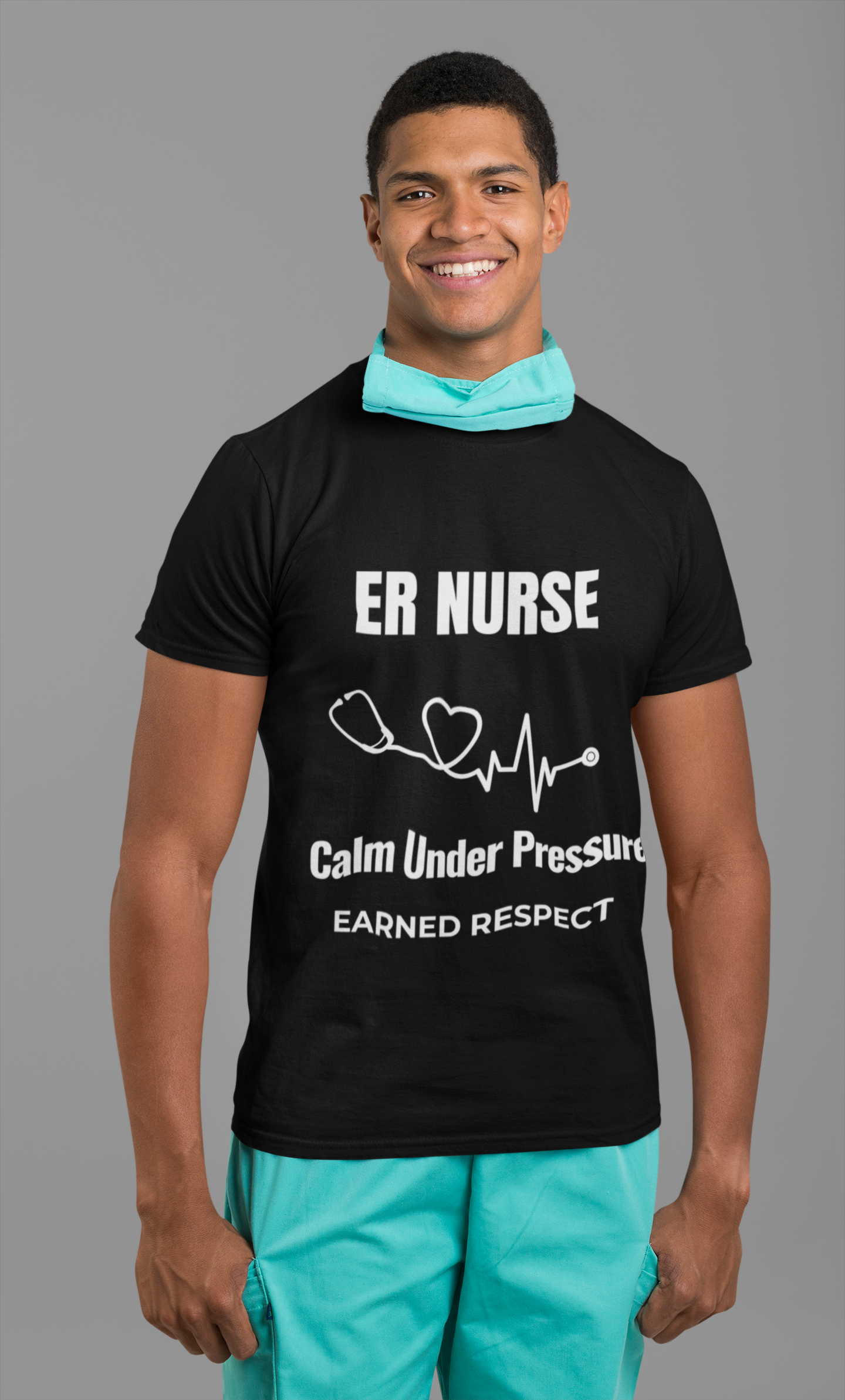 ER Nurse Calm Under Pressure Shirt – Earned Respect Emergency Room Nurse T-Shirt