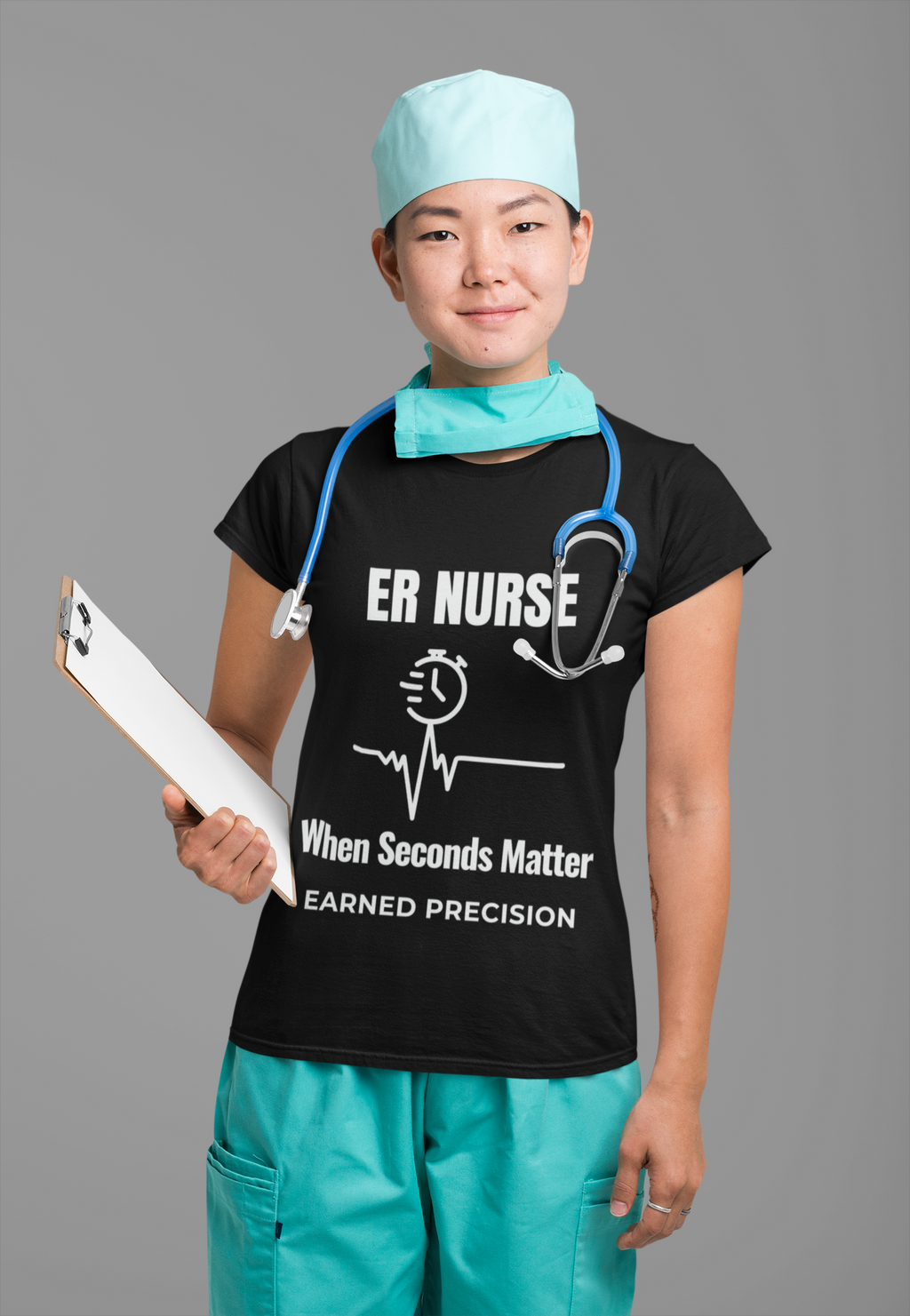 ER Nurse When Seconds Matter Shirt – Earned Precision Emergency Room Nurse T-Shirt
