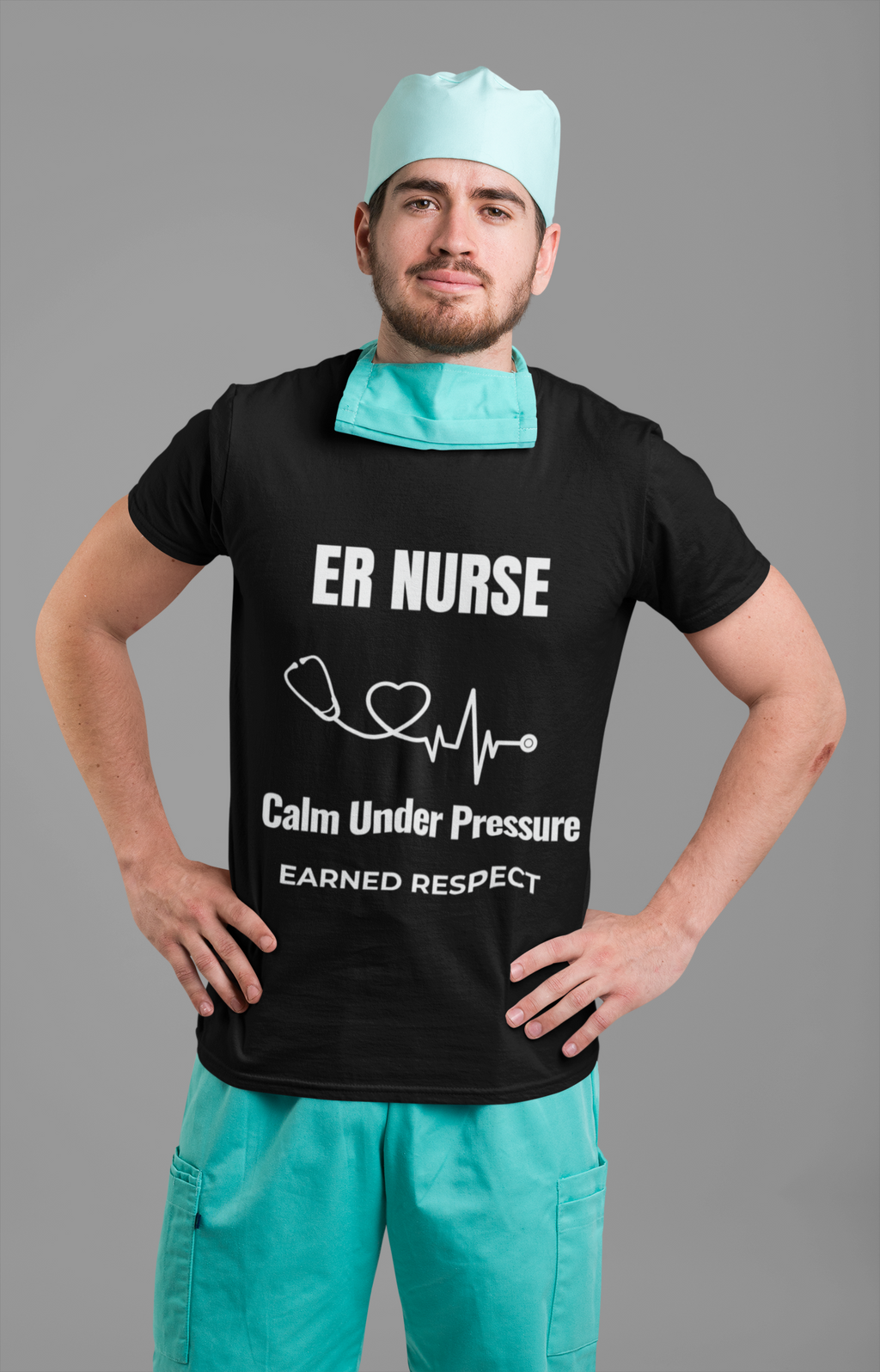 ER Nurse Calm Under Pressure Shirt – Earned Respect Emergency Room Nurse T-Shirt