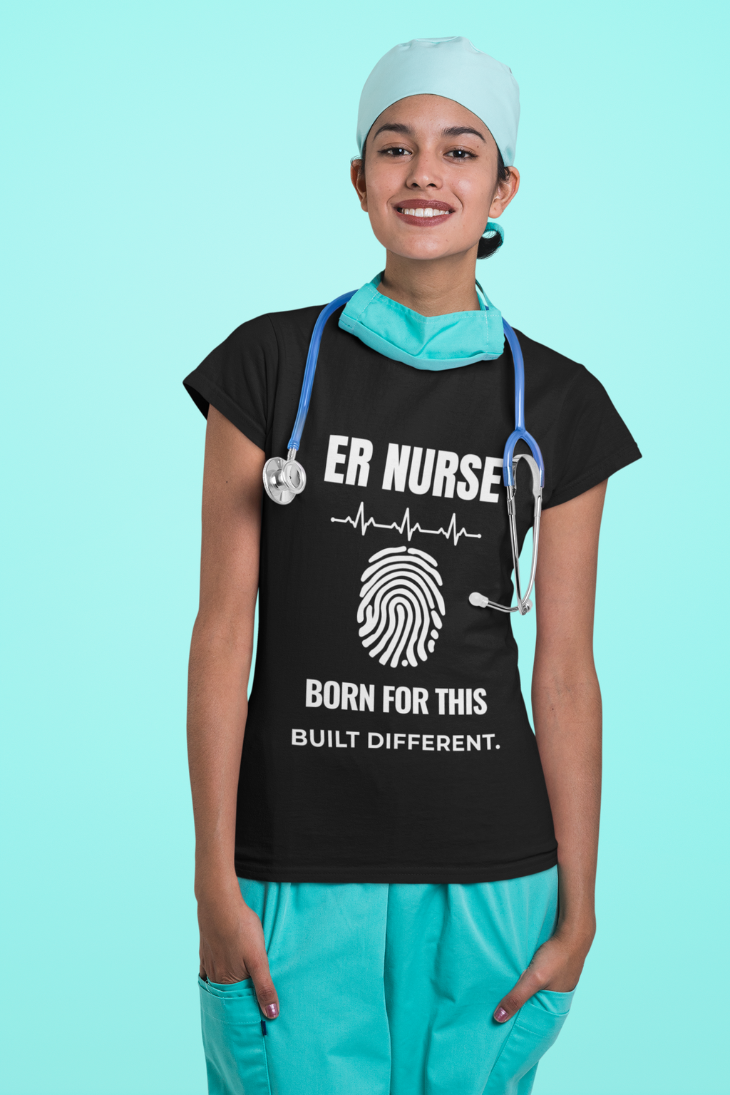 ER Nurse – Born For This | Built Different T-Shirt